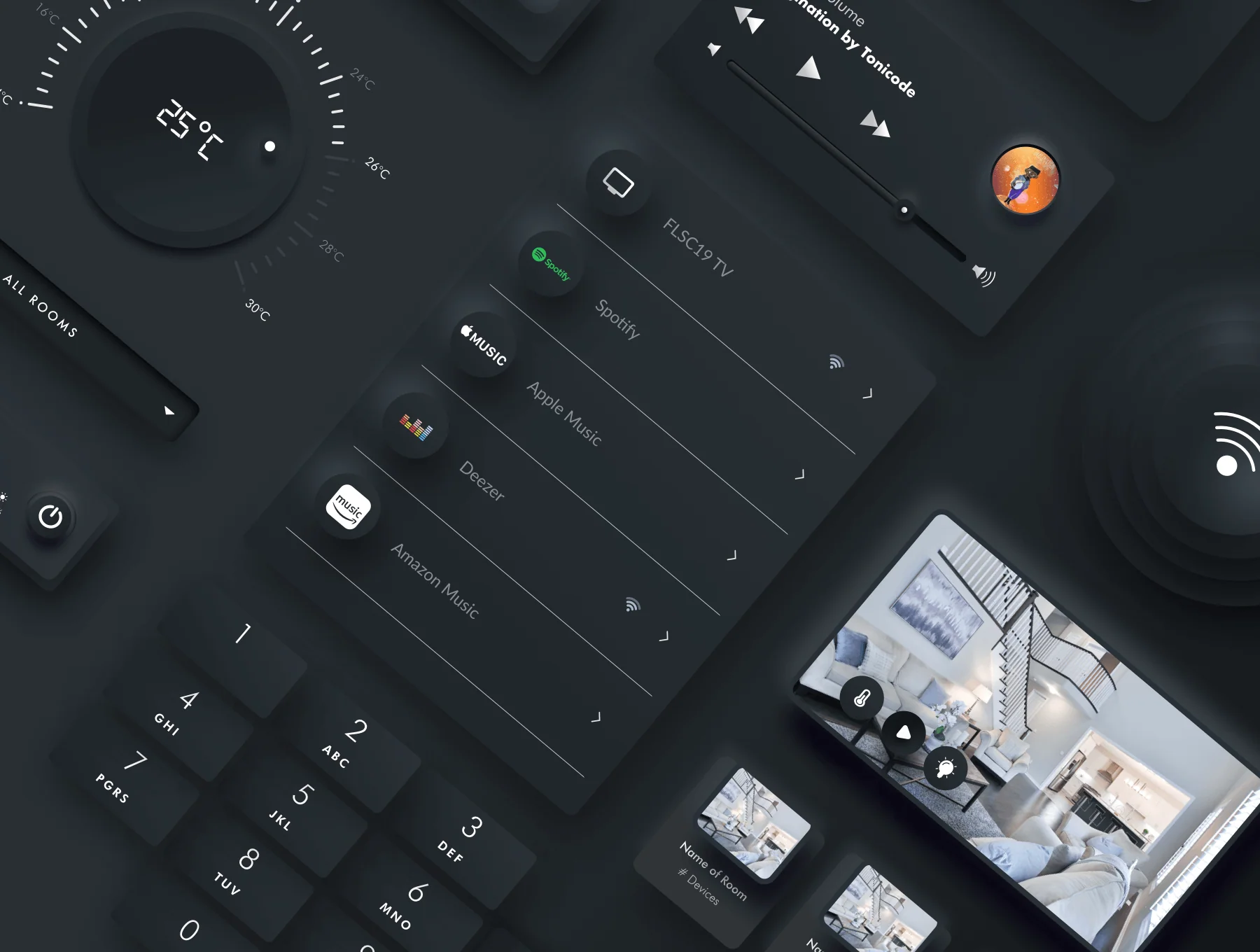 Dark Neumorphic UI Kit 2