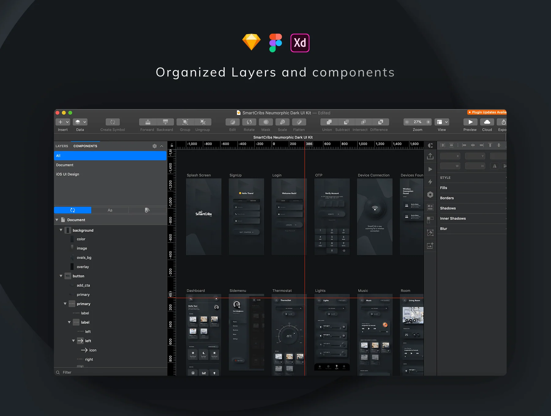 Dark Neumorphic UI Kit 4