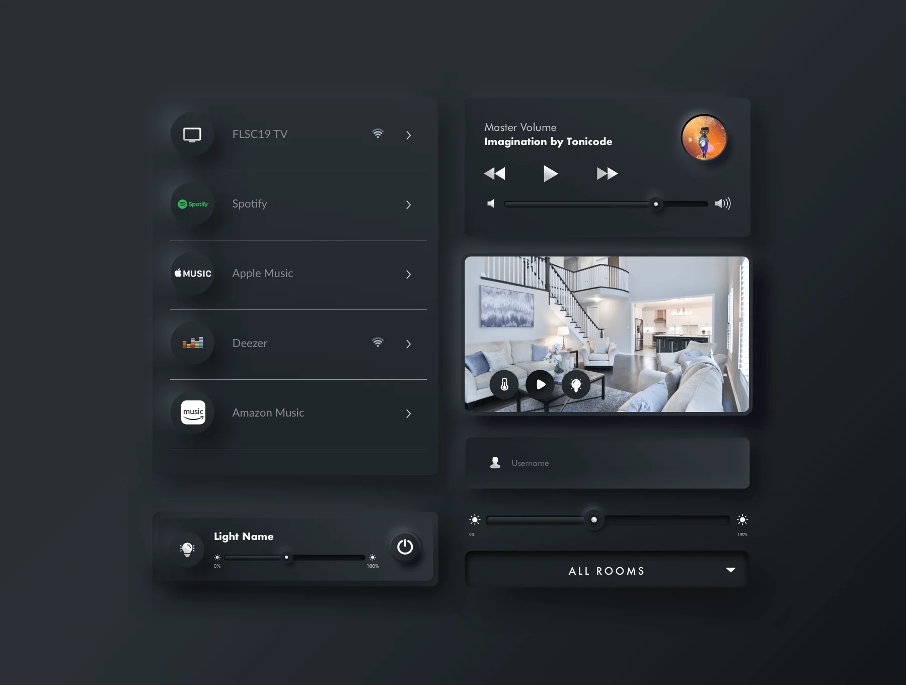Dark Neumorphic UI Kit 5