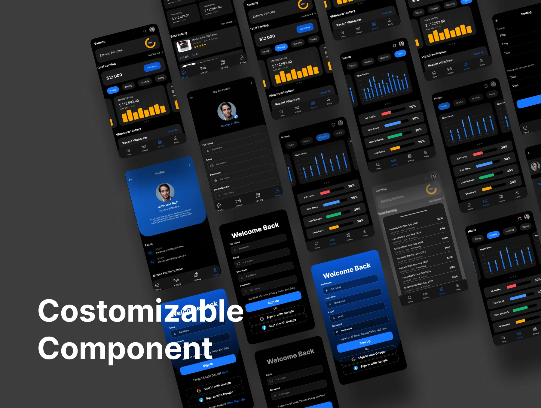 Dashboard Store Management Mobile Mobile App UI Kit 4
