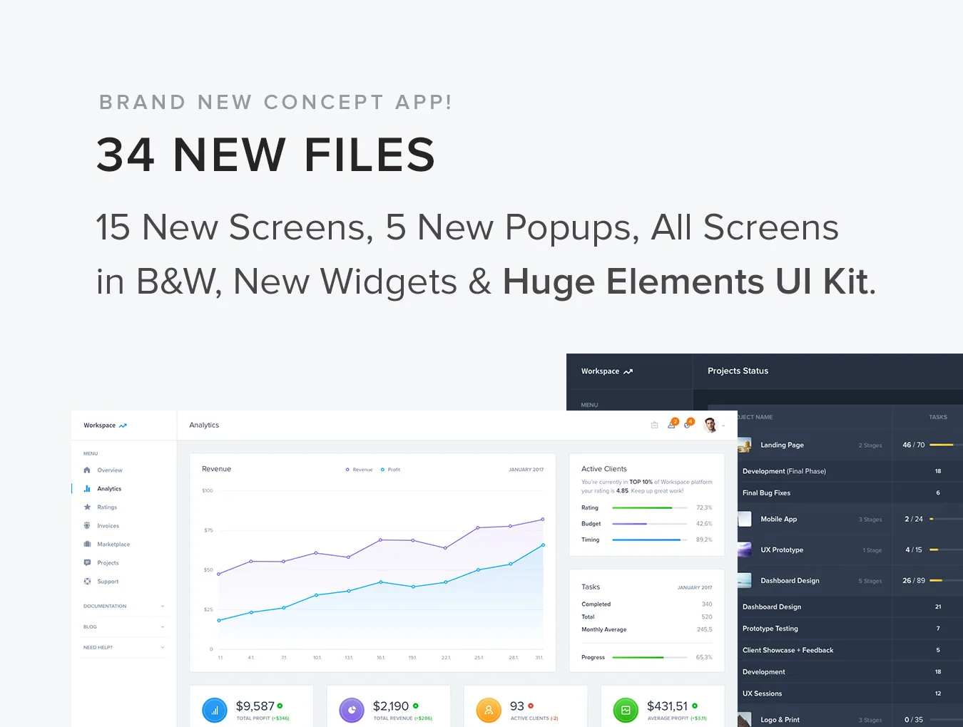 Dashboard60 UI Kit 3