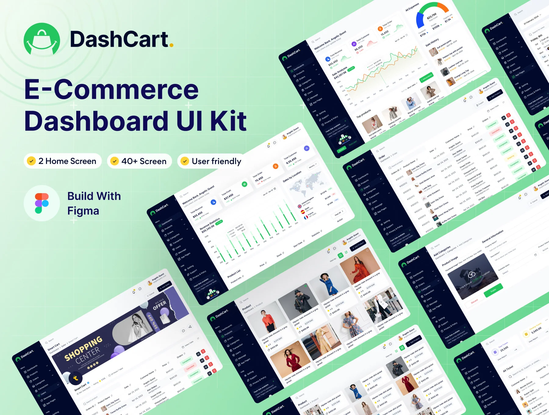 DashCart - Dashboard Figma UI Kit for eCommerce