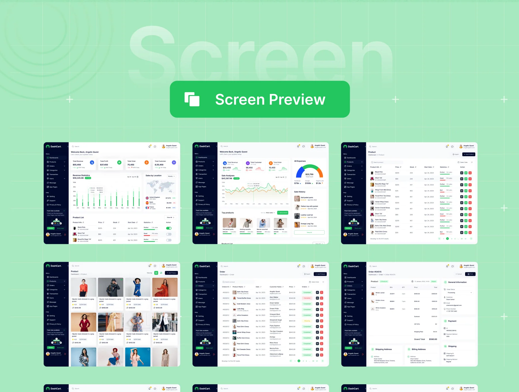 DashCart - Dashboard Figma UI Kit for eCommerce 5