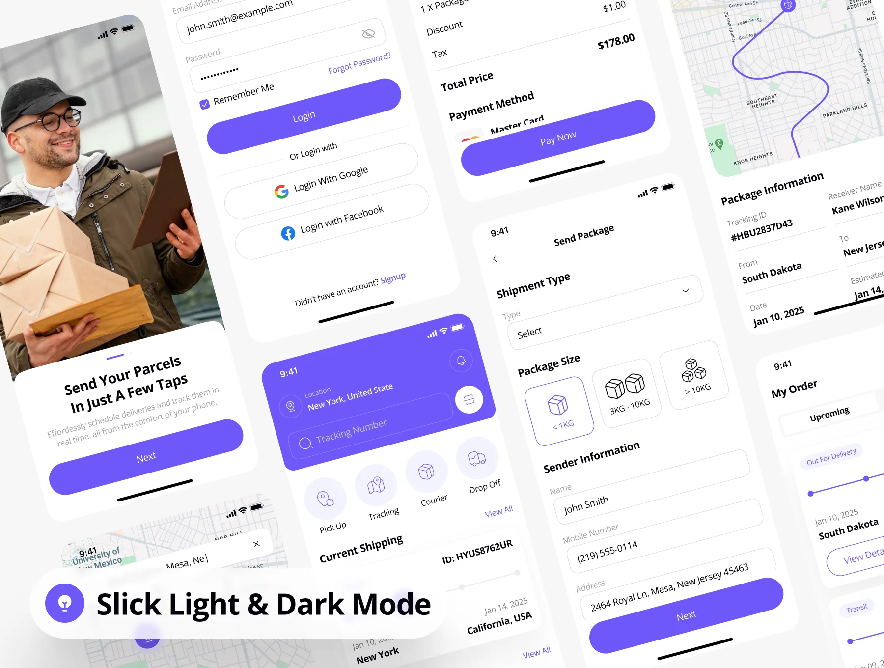 DashDeliver - Parcel Delivery App UI Kit 3