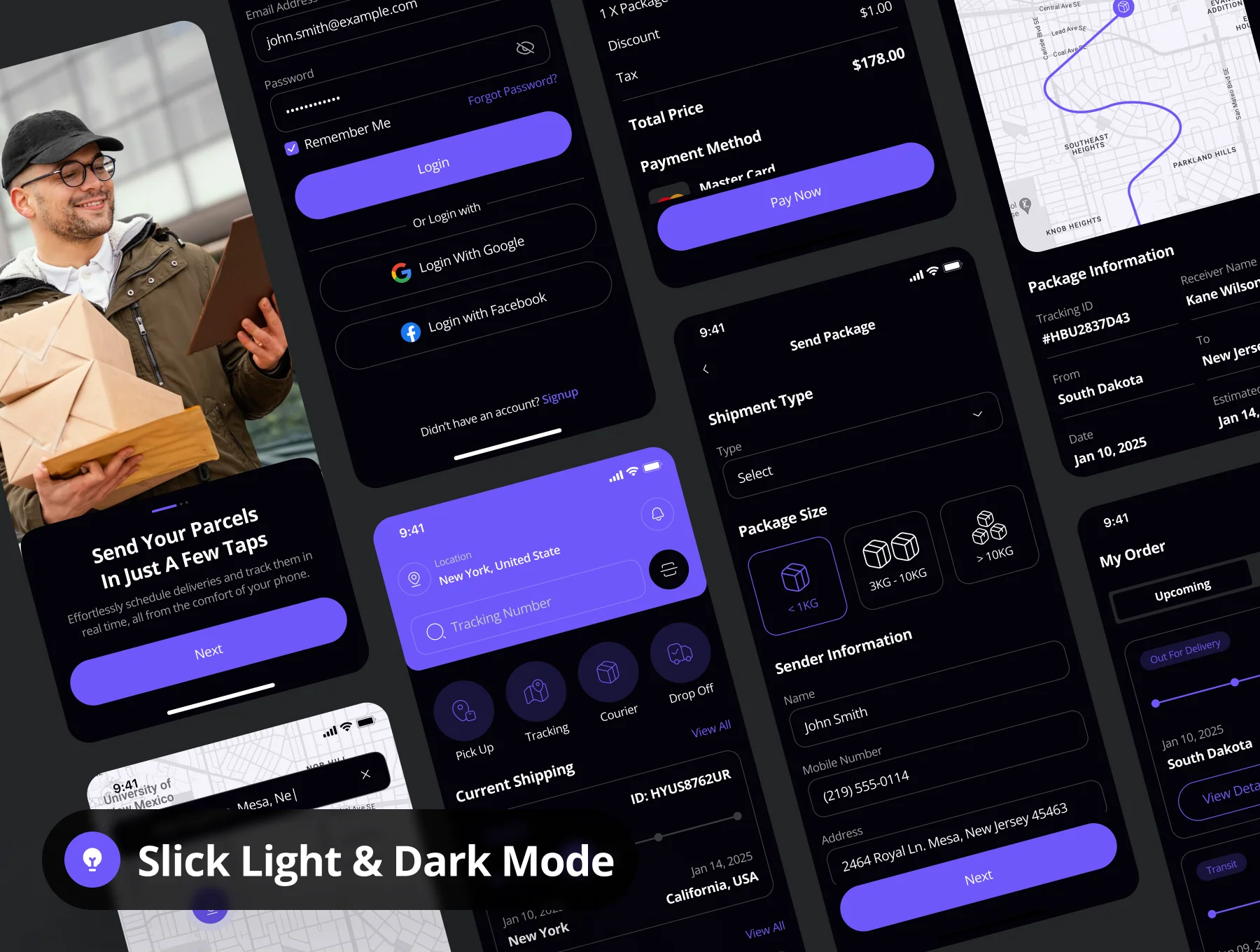 DashDeliver - Parcel Delivery App UI Kit 4