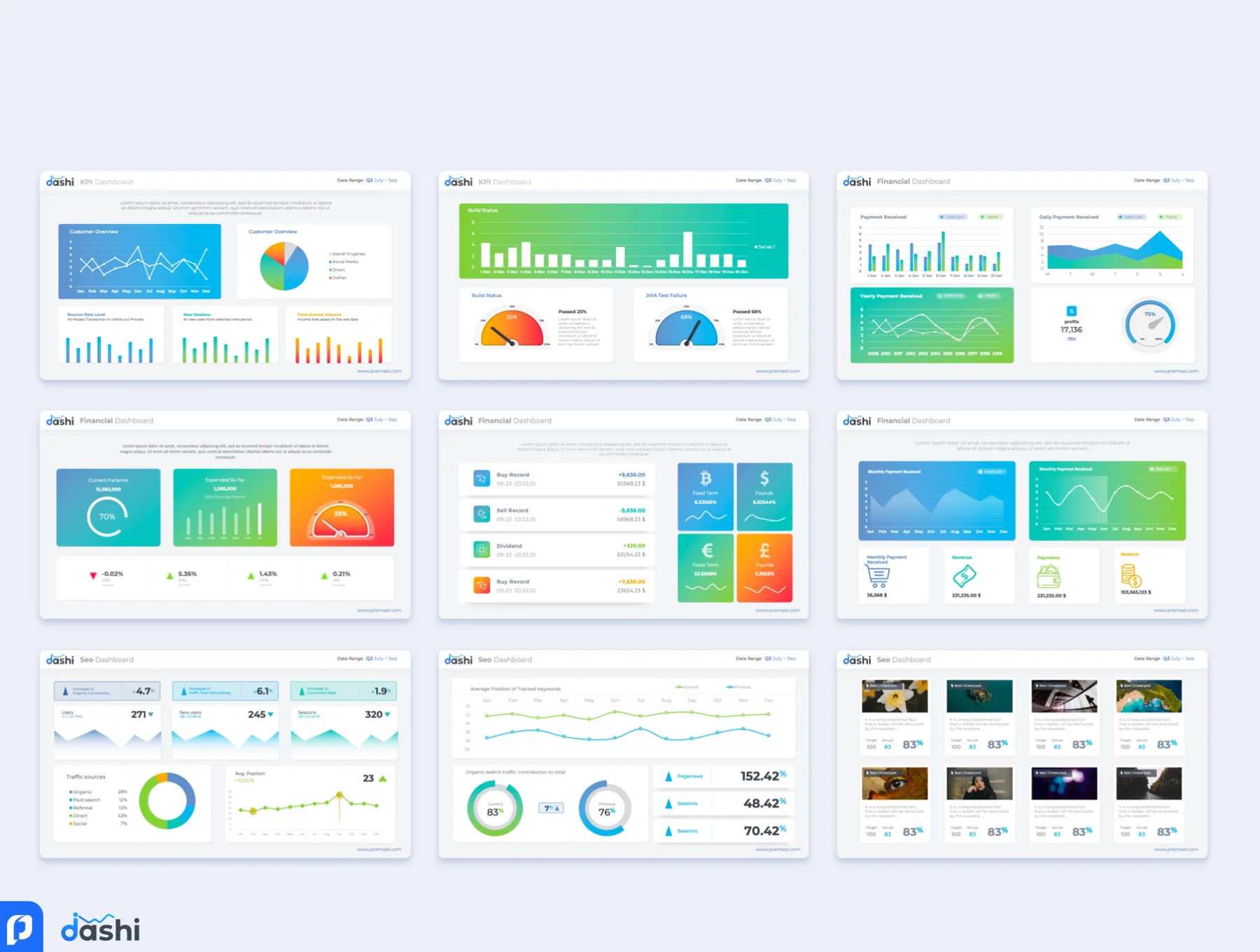 dashi dashboard PowerPoint template