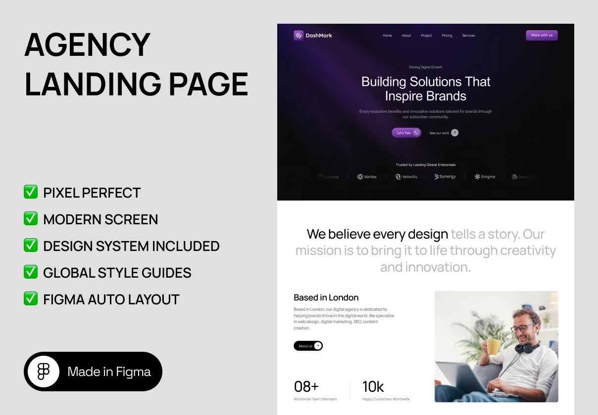 Dashmark - Agency Landing Page