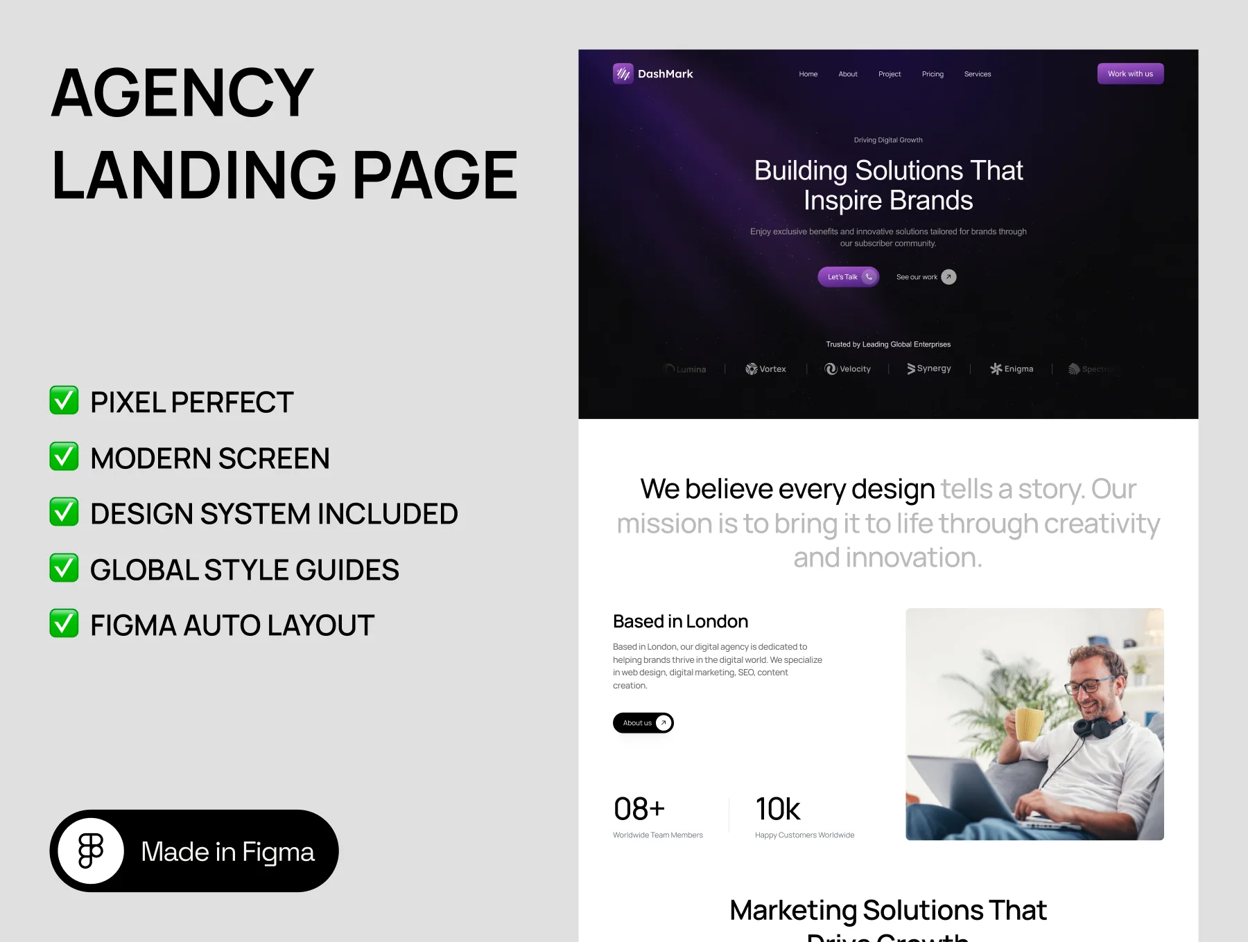 Dashmark - Agency Landing Page