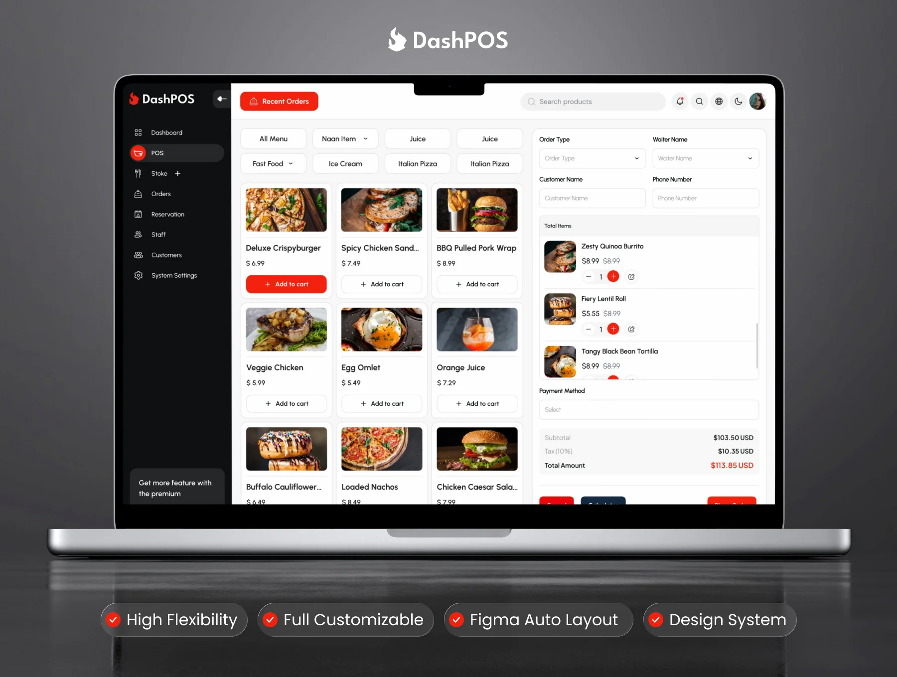 DashPOS - Restaurant Pos Dashboard UI Kit
