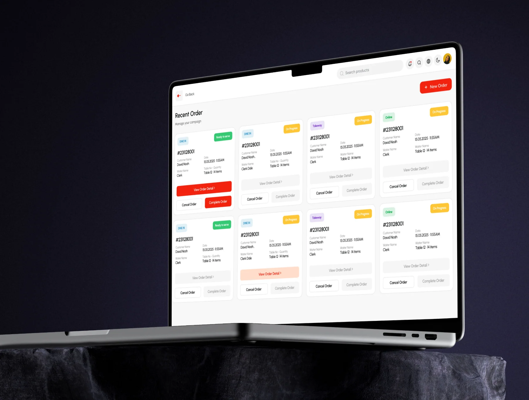 DashPOS - Restaurant Pos Dashboard UI Kit 2