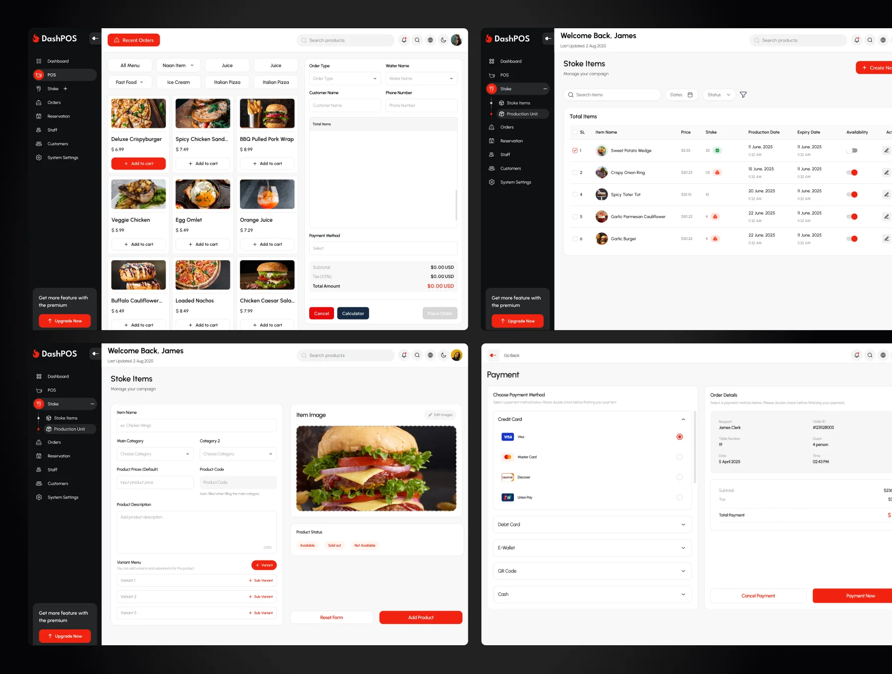 DashPOS - Restaurant Pos Dashboard UI Kit 3