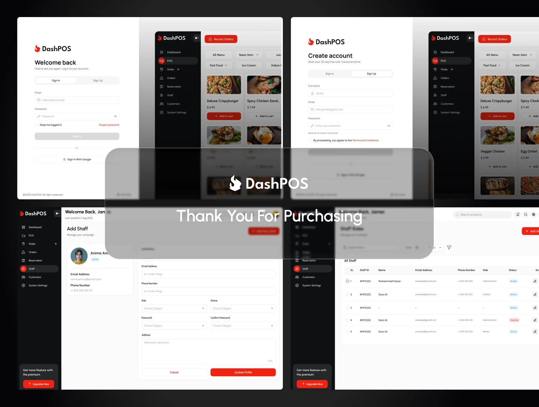 DashPOS - Restaurant Pos Dashboard UI Kit 6