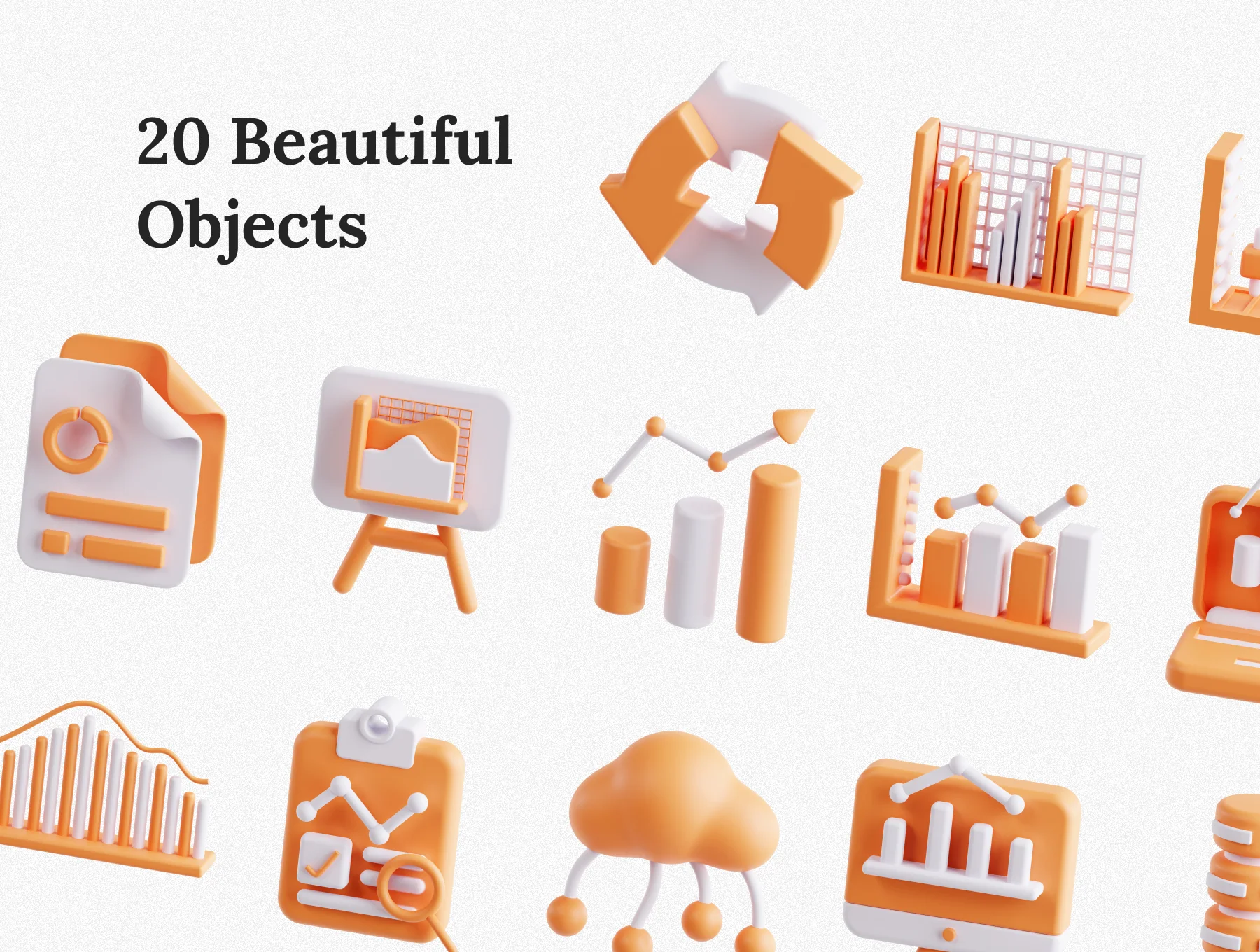 Data Analytics 3D Icon Set 6