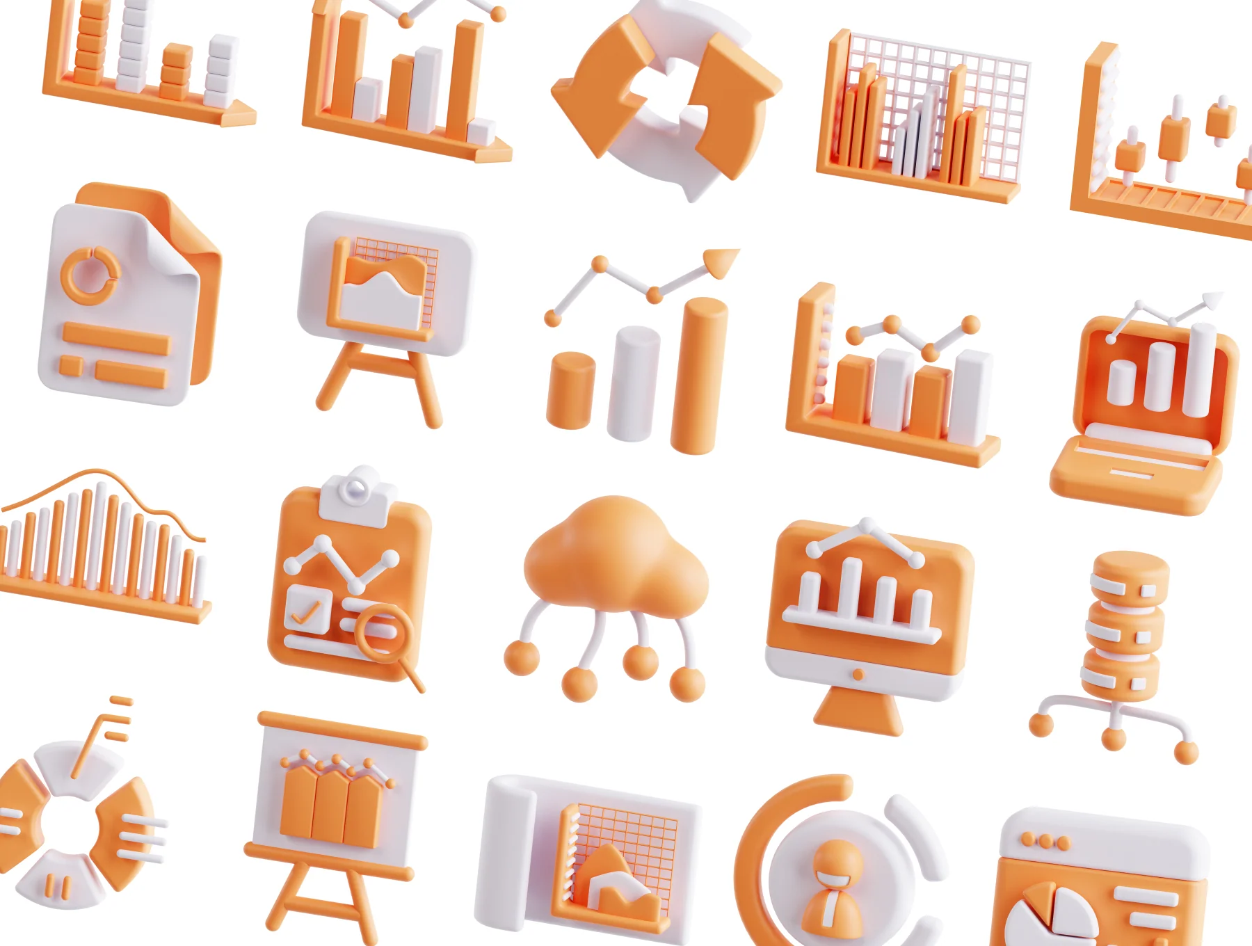Data Analytics 3D Icon Set 7