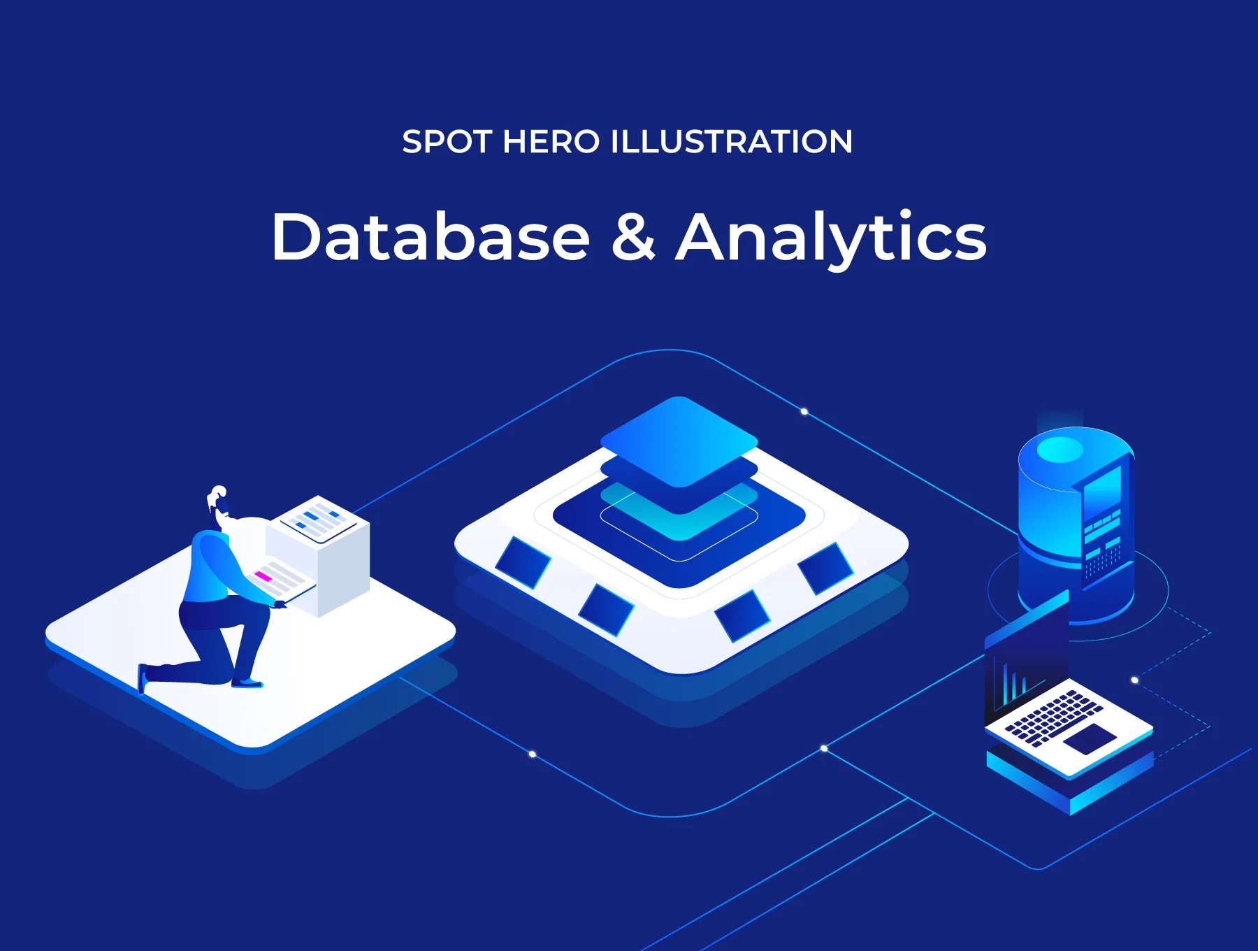 Database & Analytics Isometric Illustrations 6