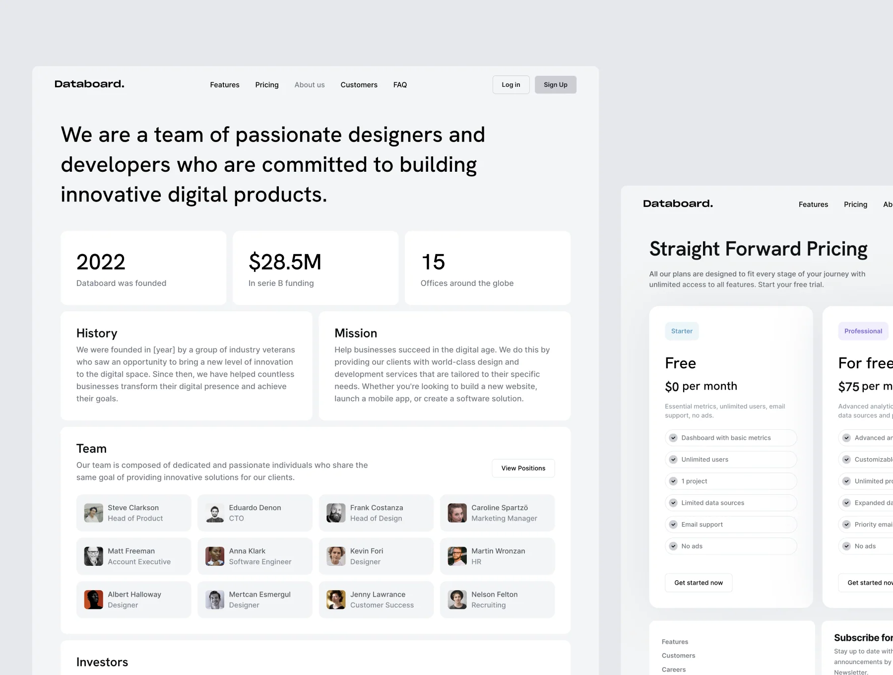 Databoard - SaaS Framer Template 2