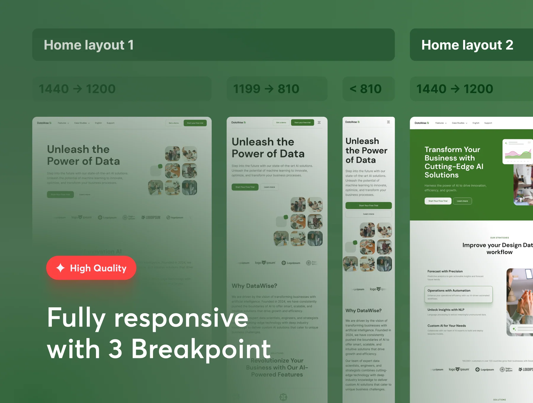 DataWise UI Kit & Premium SaaS Framer Template 6