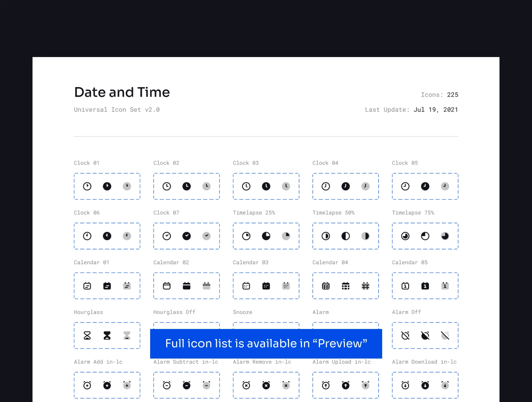 Date and Time Icon Set 8