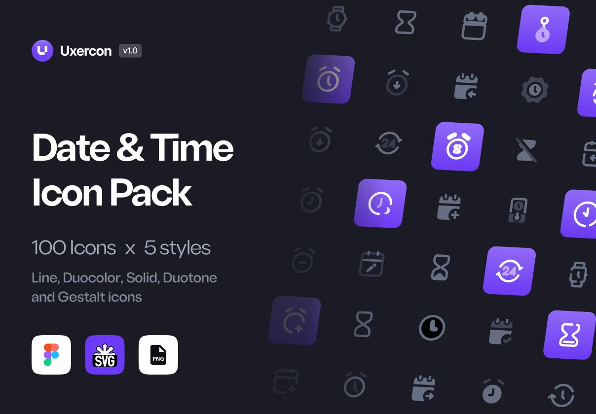 Date & Time - Uxercon Icon Pack
