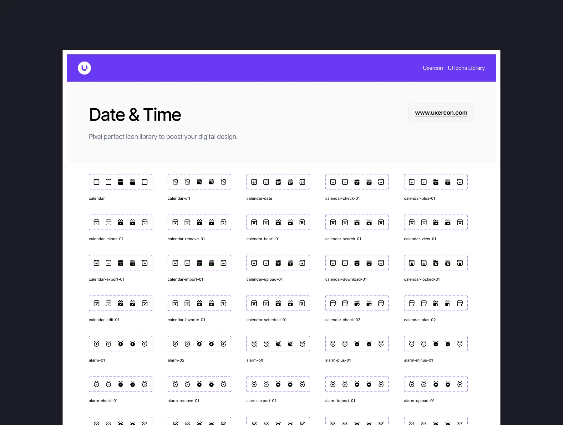 Date & Time - Uxercon Icon Pack 5