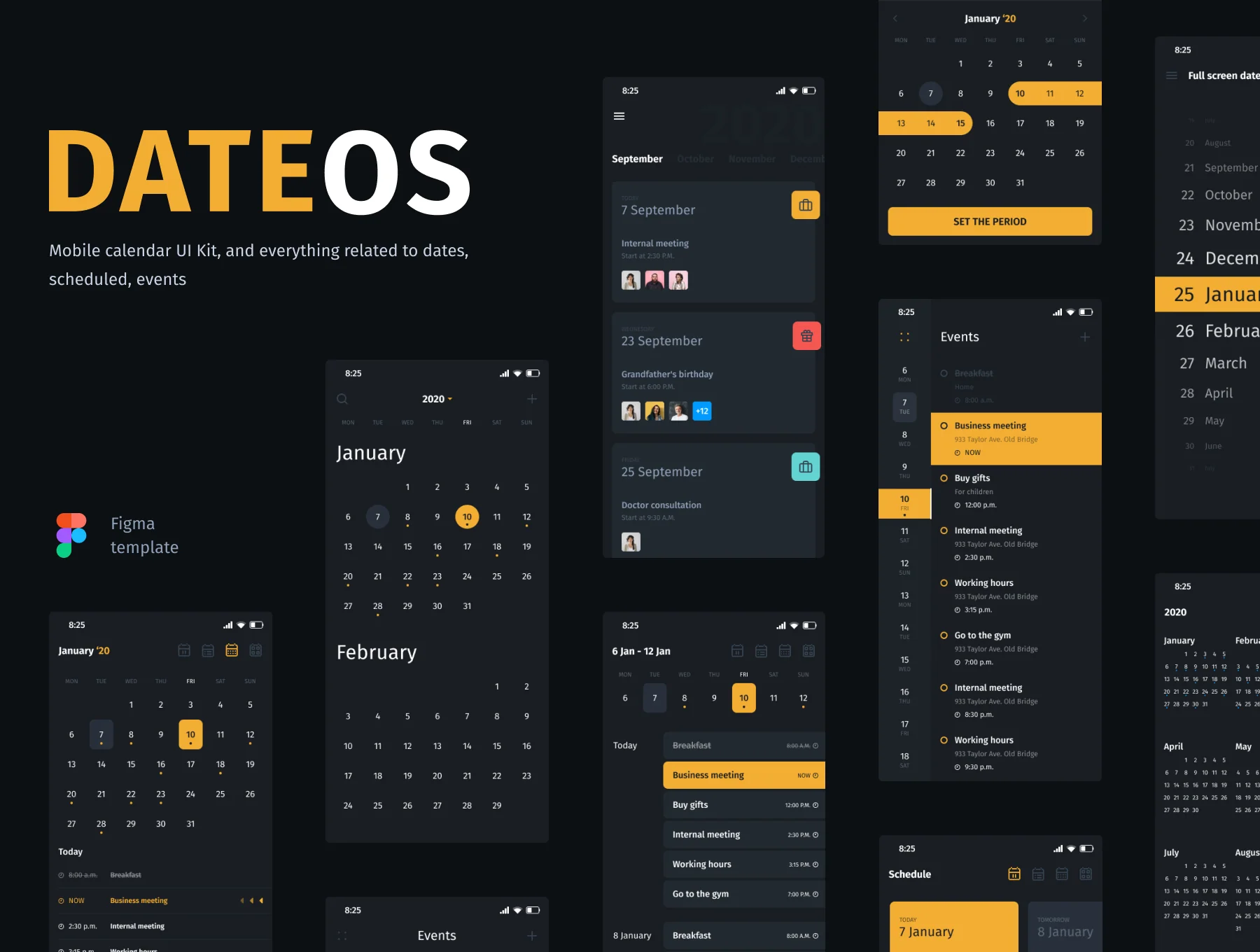 DateOs - Calendar UI Kit