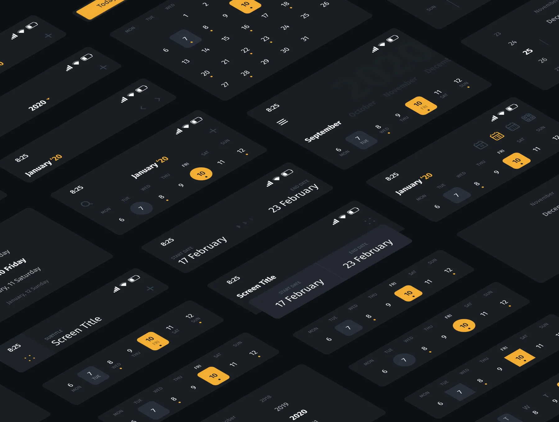 DateOs - Calendar UI Kit 4