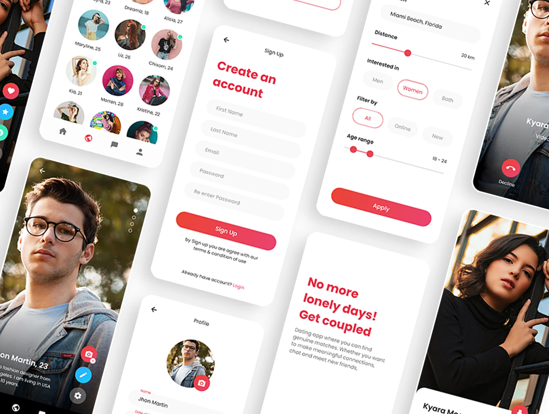 Dating Mobile App UI Kit 2