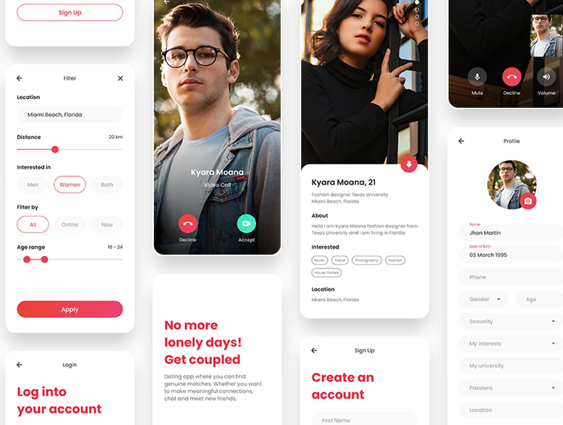 Dating Mobile App UI Kit 6