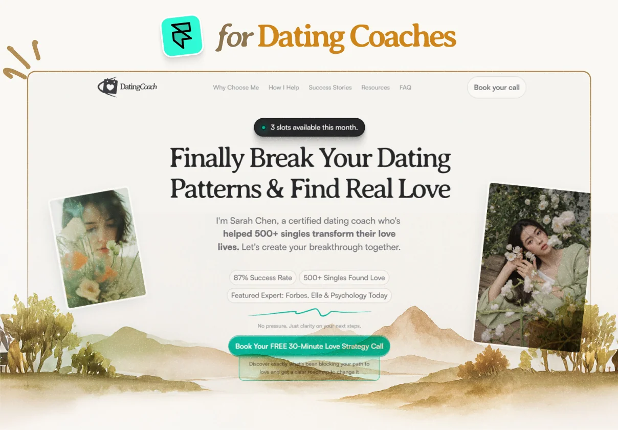 DatingCoach - High-Converting Landing Page Template