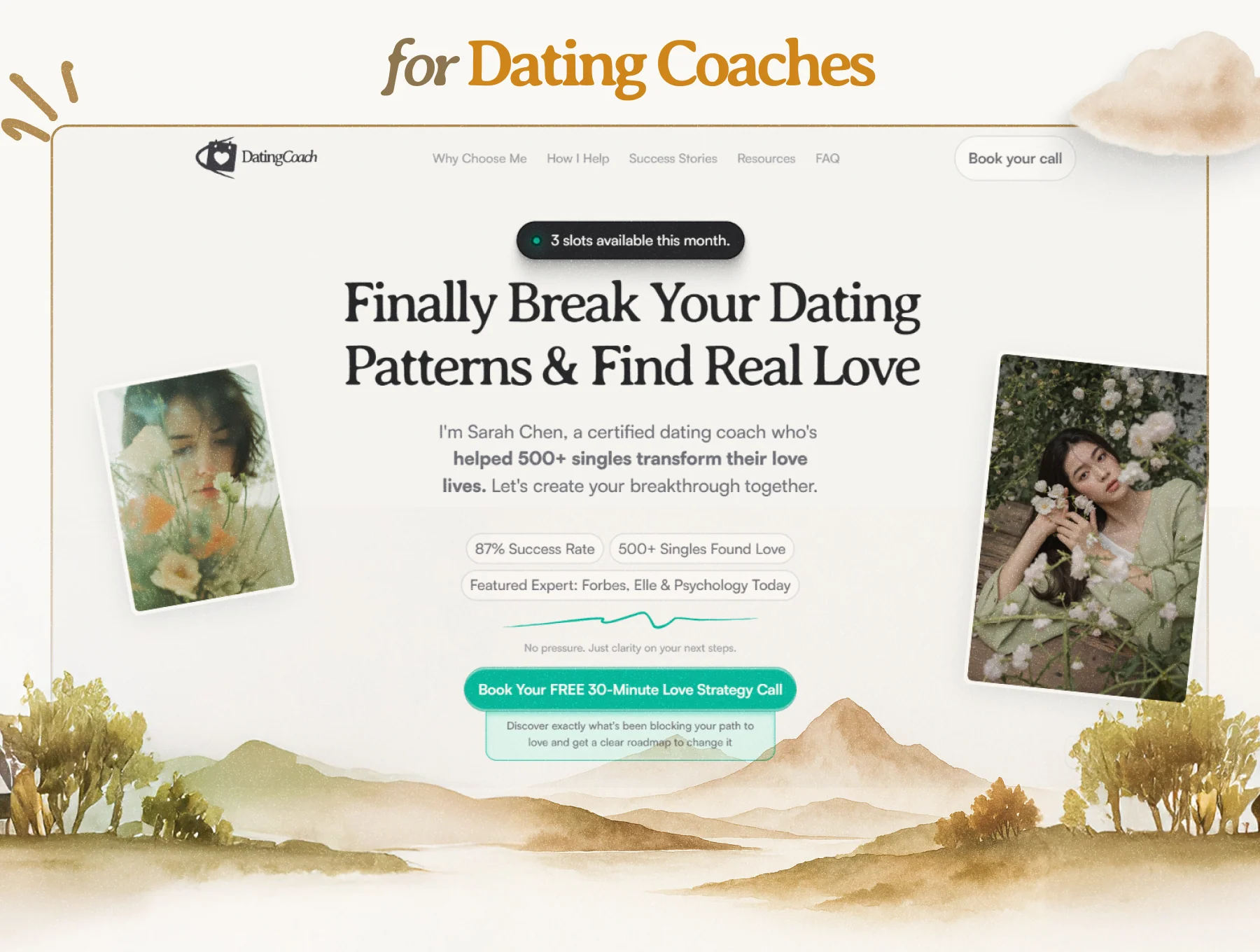 DatingCoach - High-Converting Landing Page Template