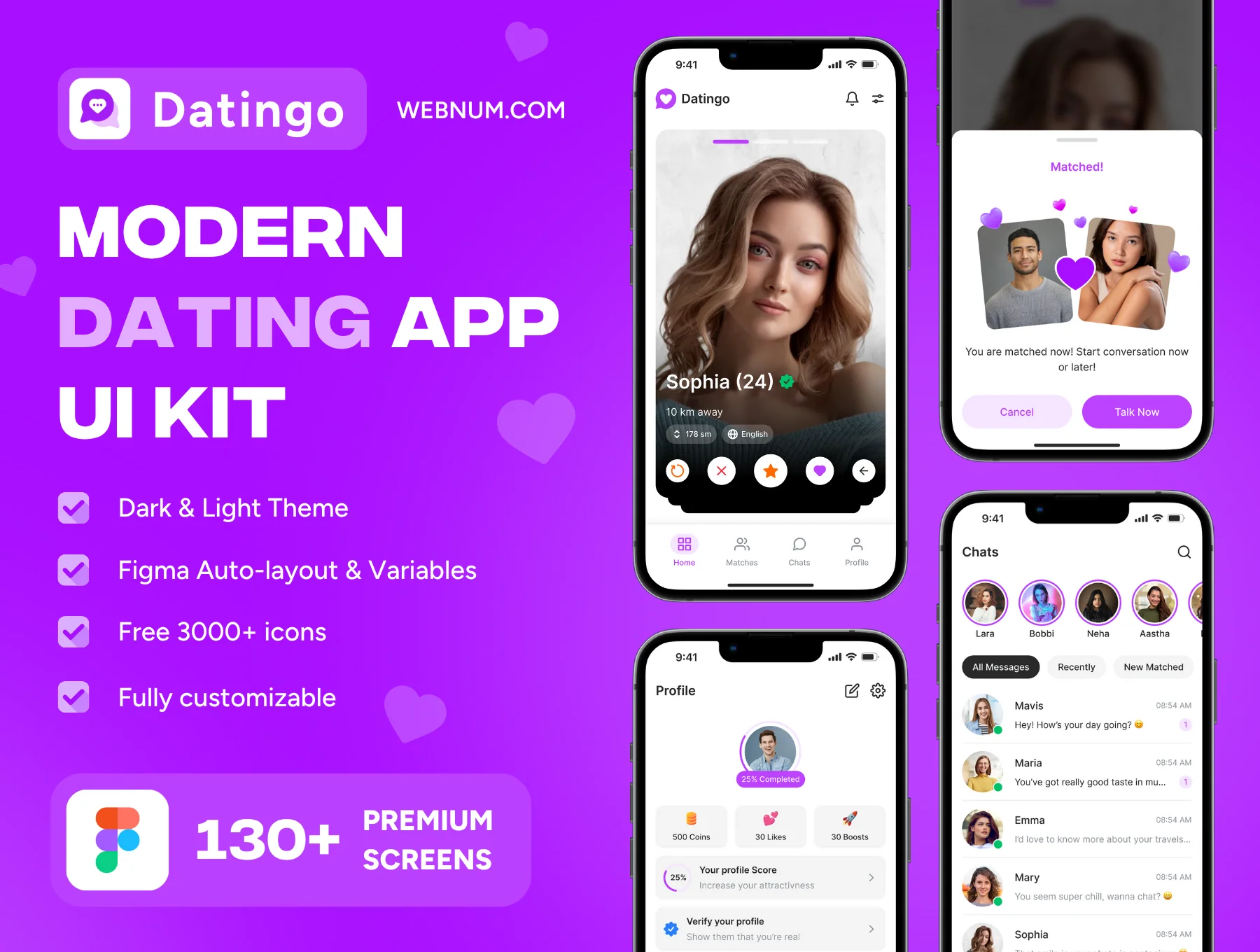 Datingo - Modern Dating App UI Kit