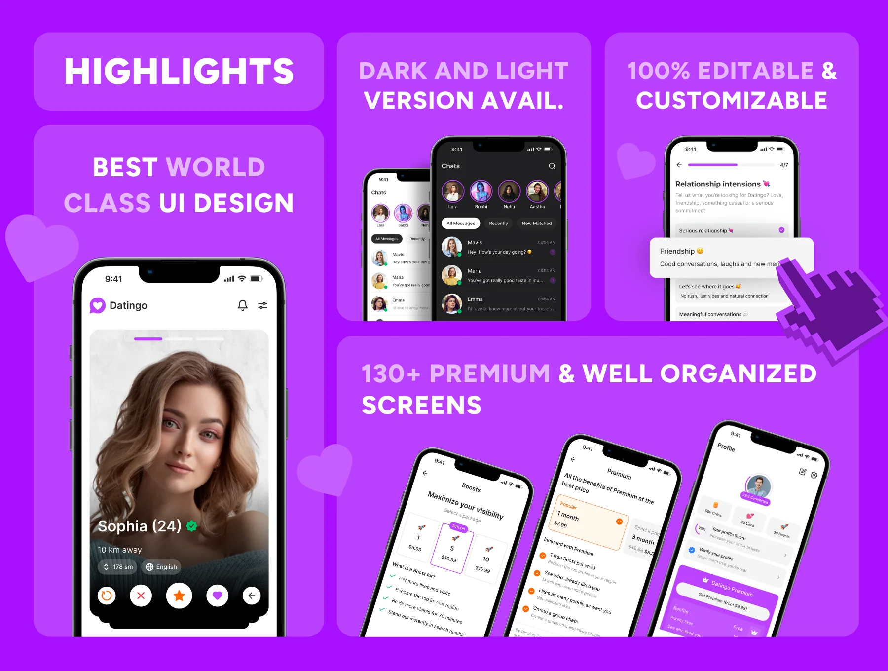 Datingo - Modern Dating App UI Kit 2