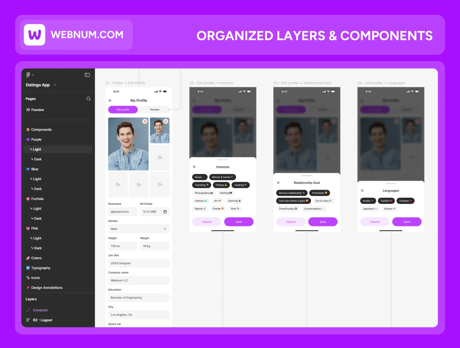 Datingo - Modern Dating App UI Kit 3