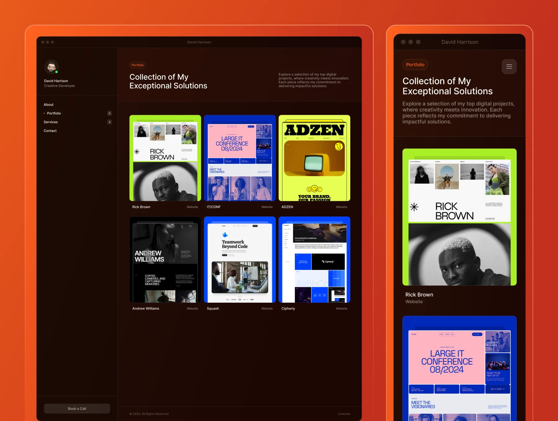 David Harrison – Developer Portfolio Website 3