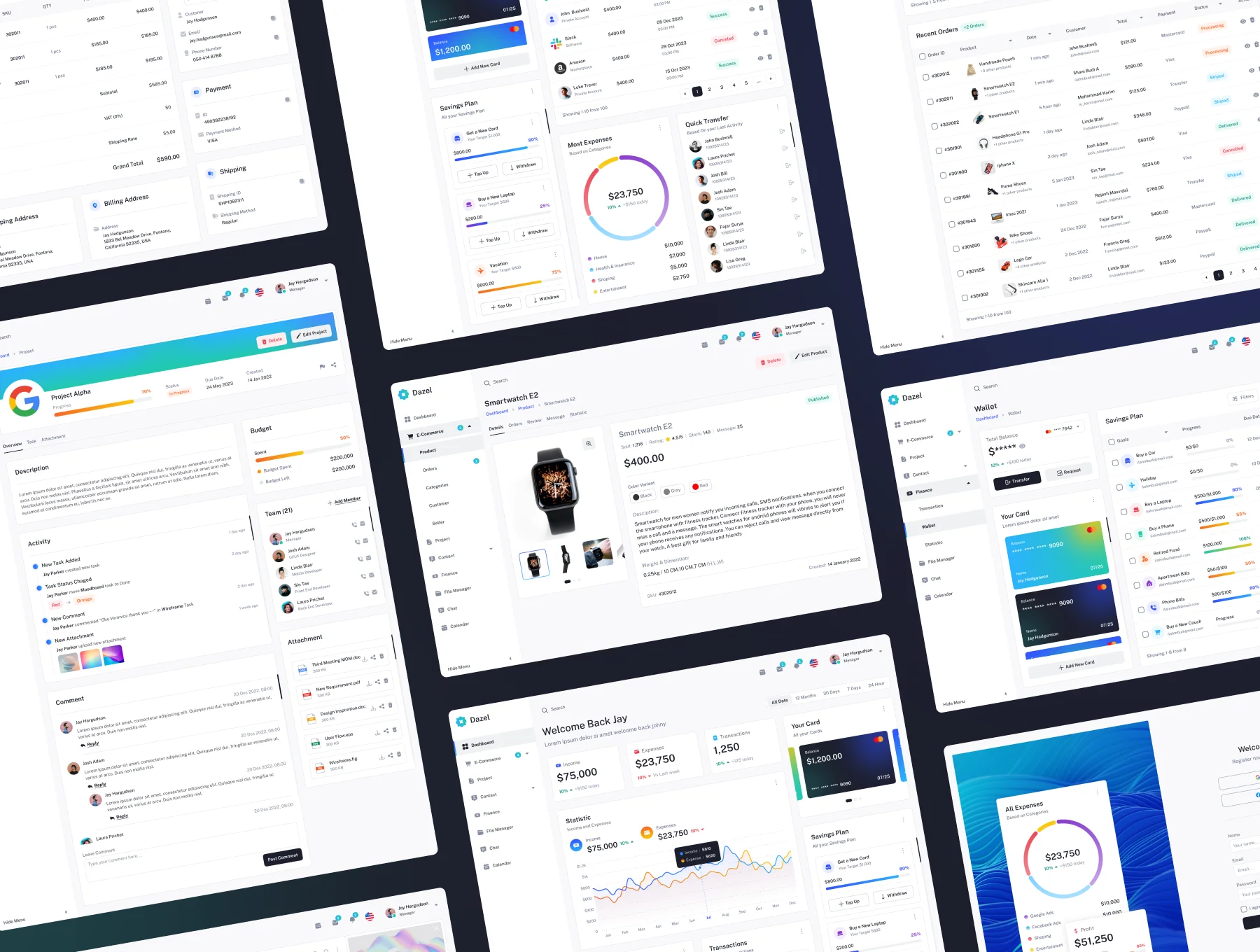 Dazel Dashboard UI Kit 6