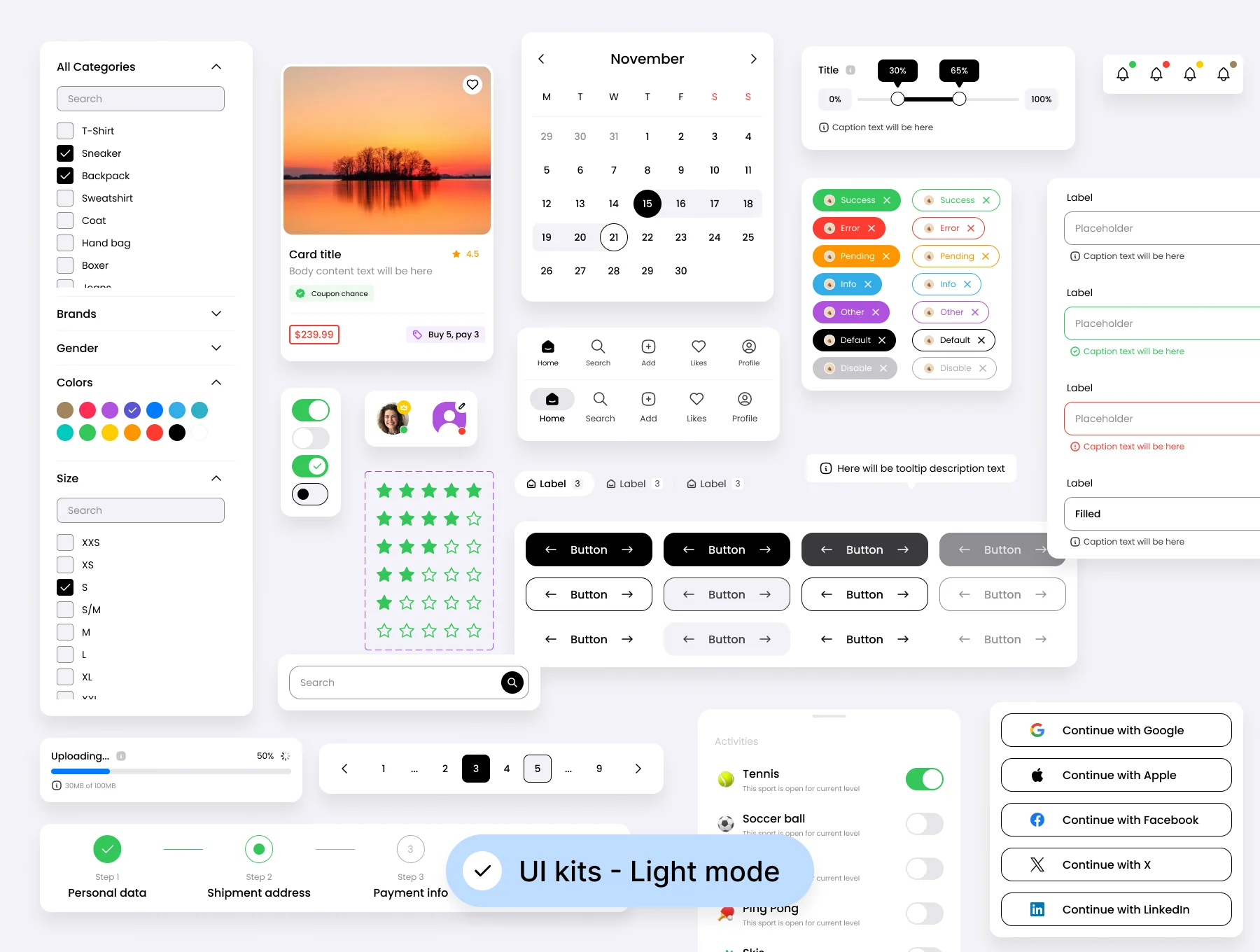 UI-win: All-in-One Atomic Design System & UI kits 5