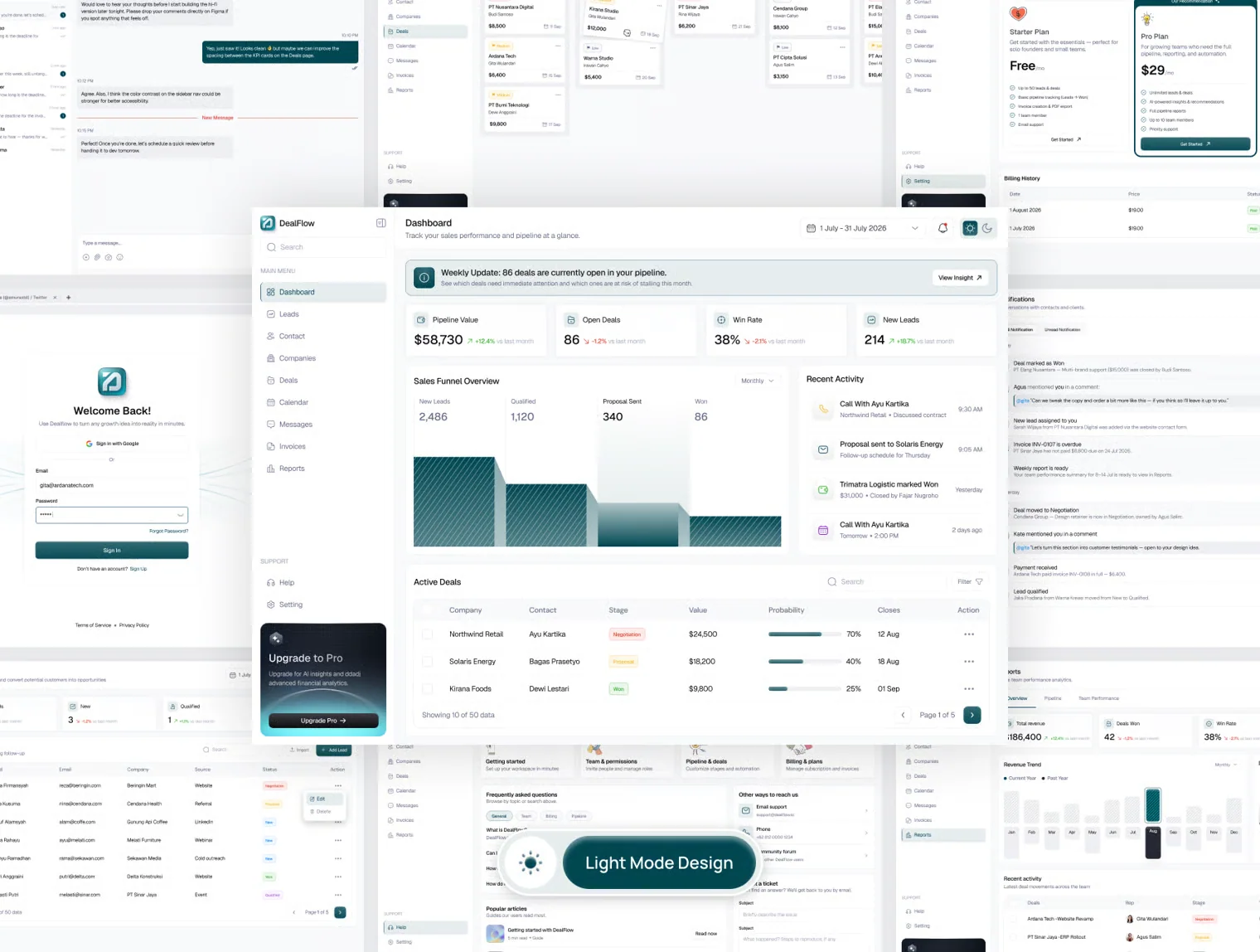 DealFlow - SaaS CRM Dashboard UI Kit 5