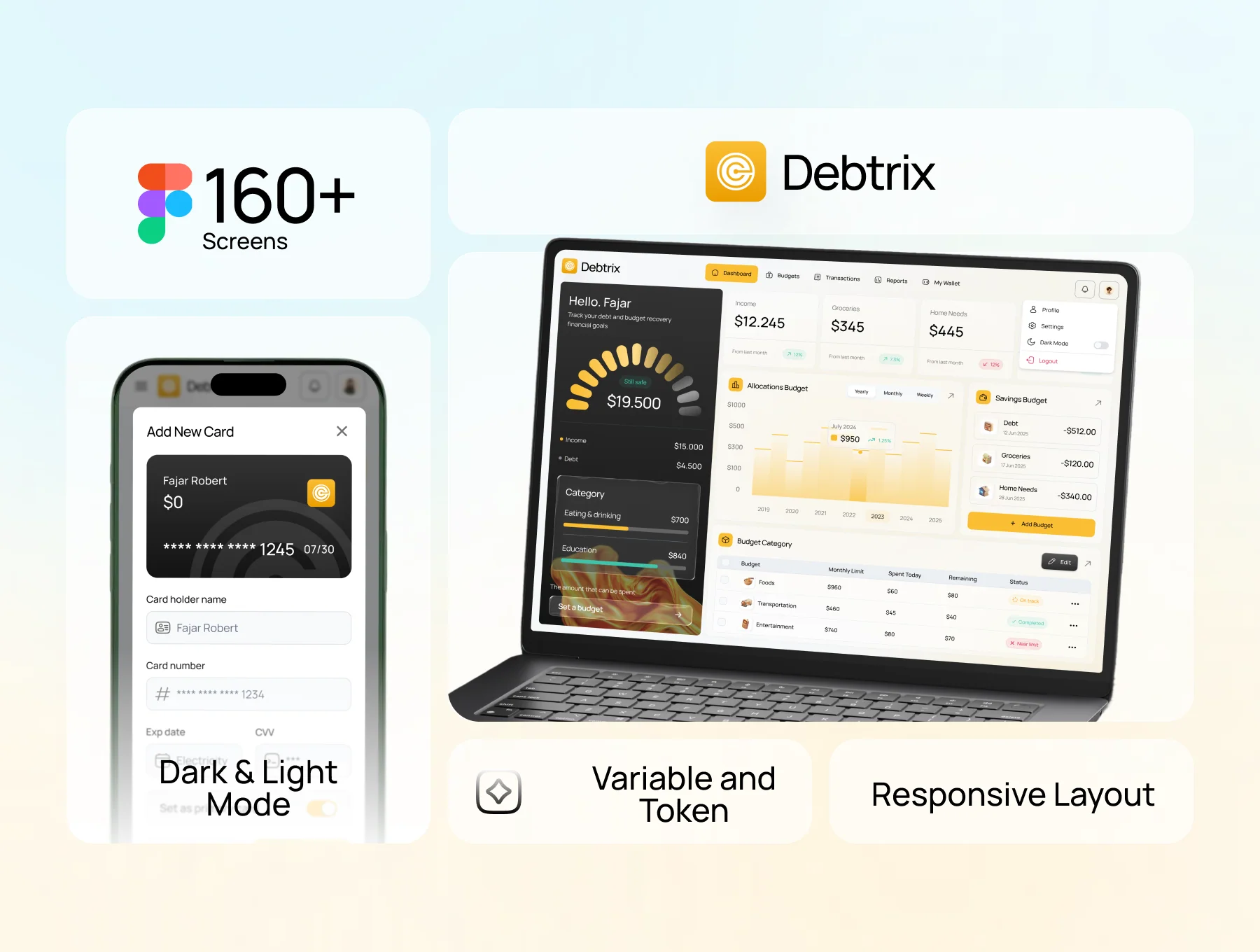 Debtrix — Personal Finance Dashboard UI Kit 2