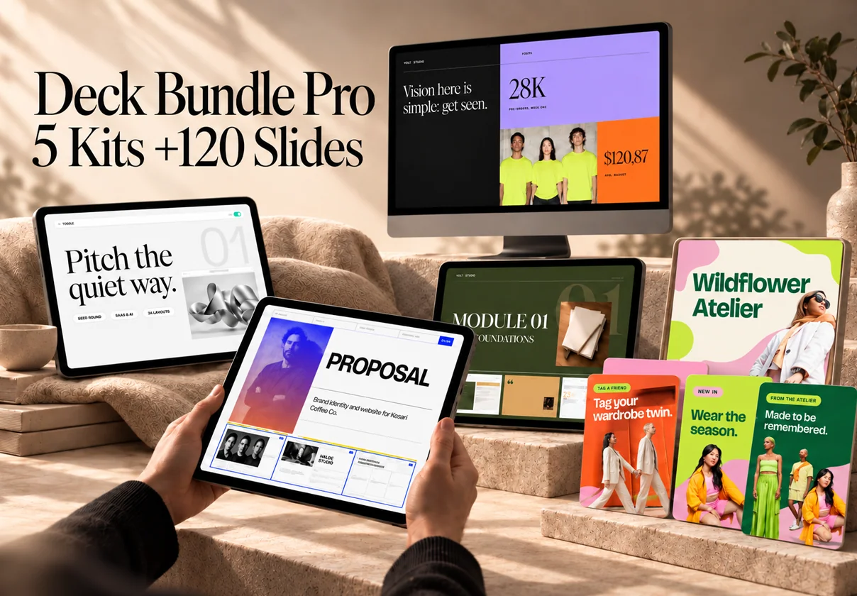 Deck Bundle Pro: 5 Kits, +120 Slides