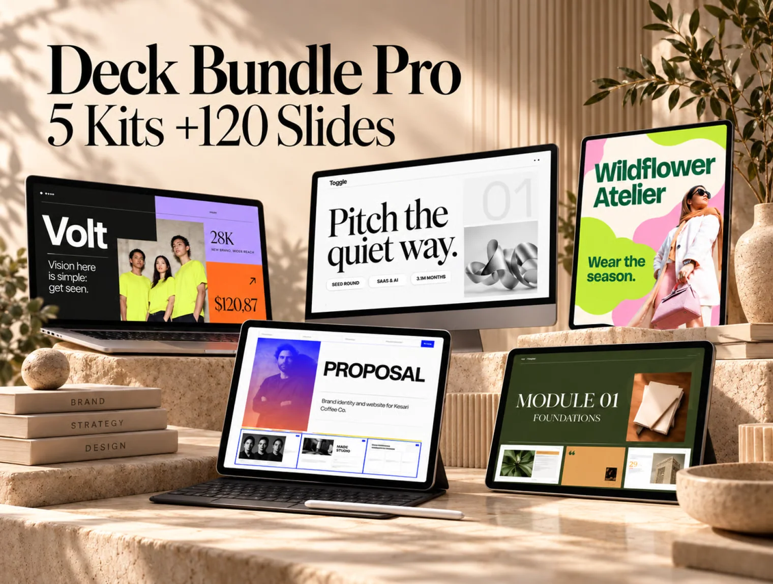 Deck Bundle Pro: 5 Kits, +120 Slides