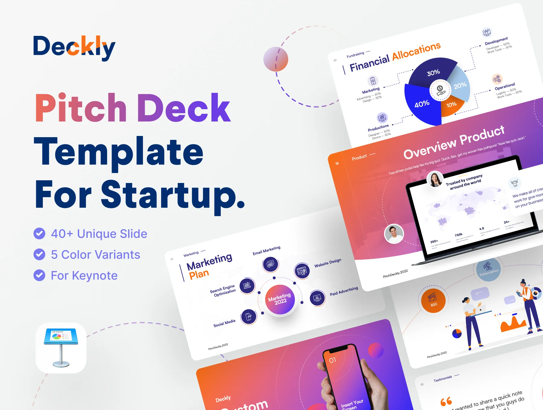 Deckly - Pitch Deck Keynote Presentation Template