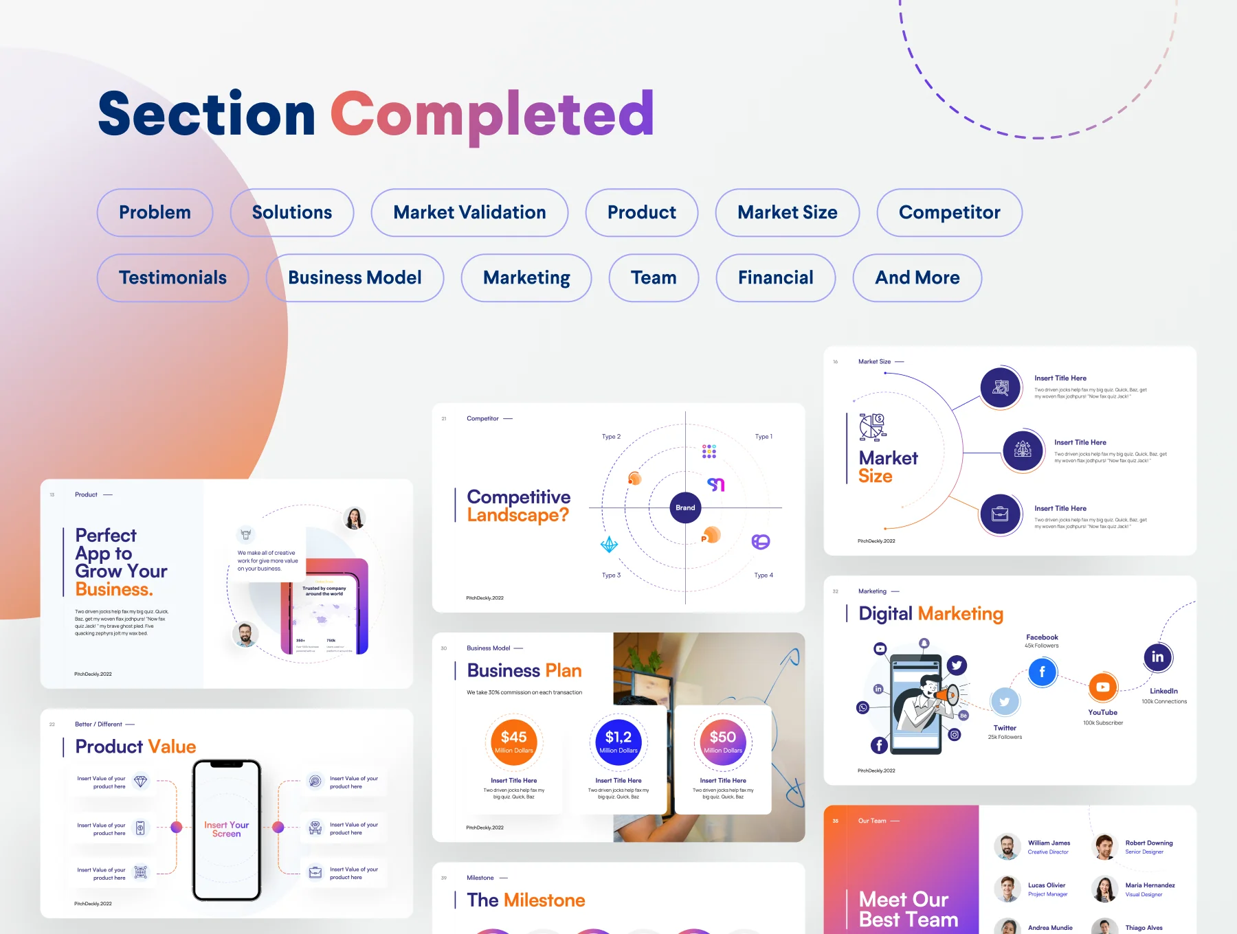 Deckly - Pitch Deck Keynote Presentation Template 4