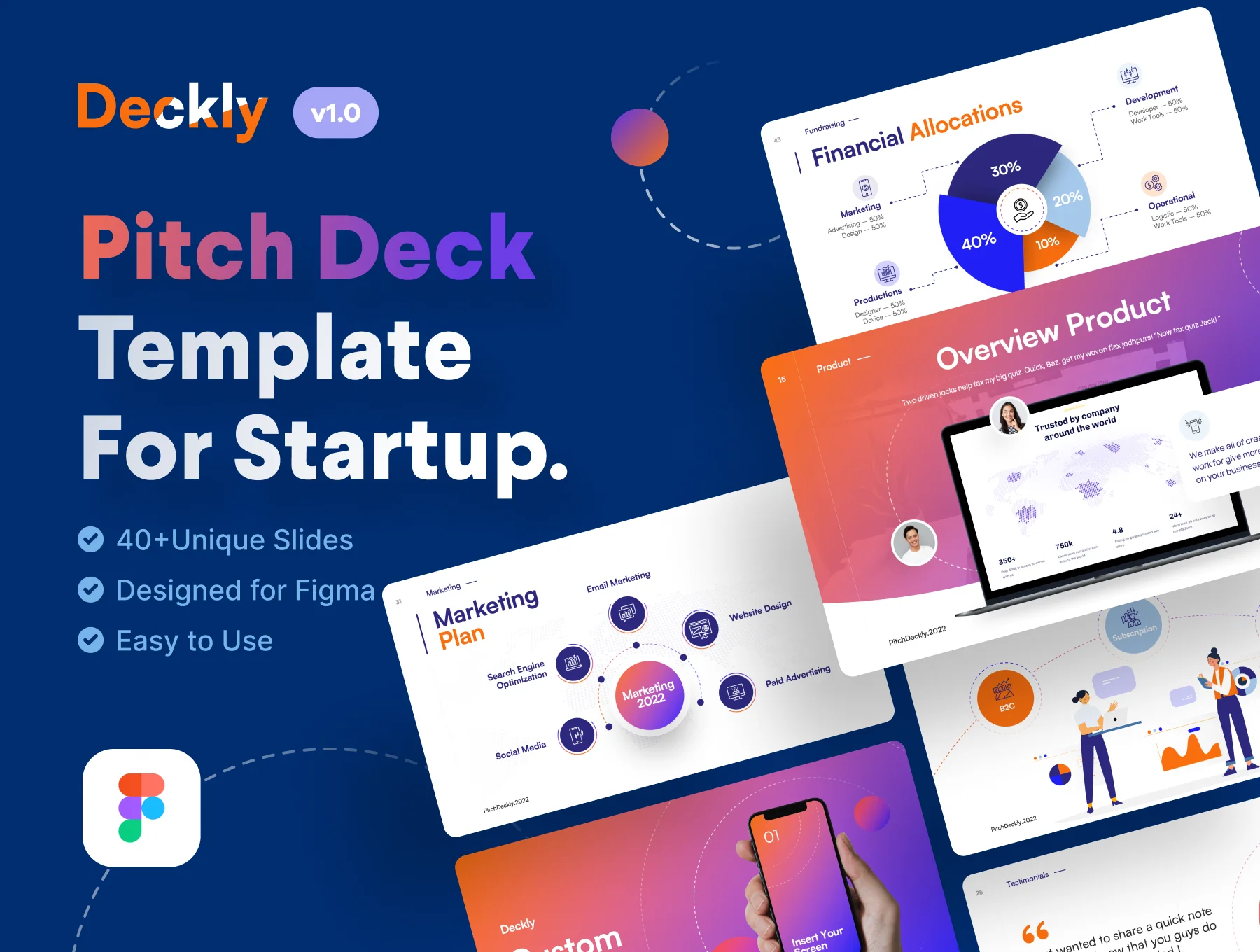 Deckly - Pitch Deck Presentation Figma Template