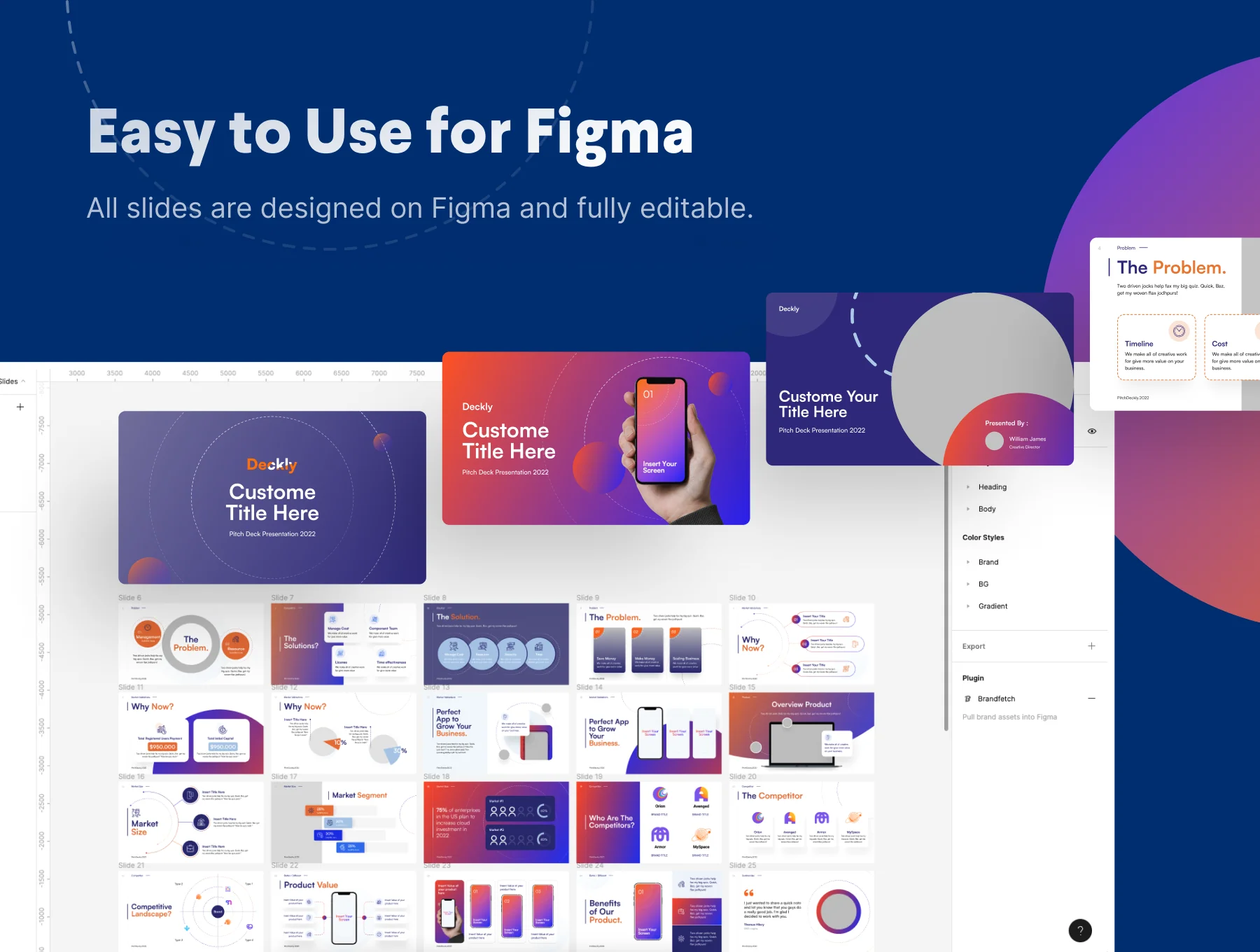 Deckly - Pitch Deck Presentation Figma Template 3