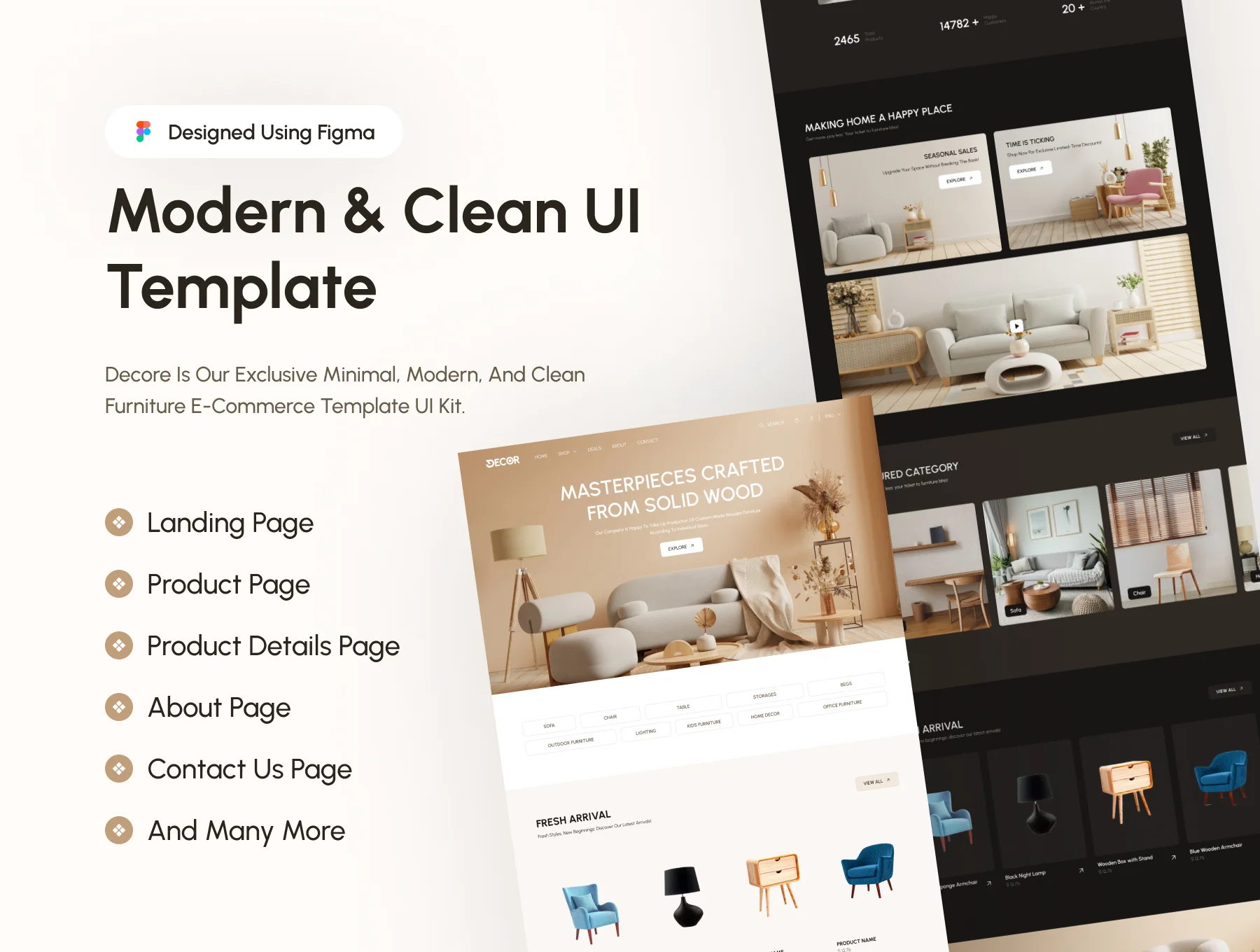 Decor: Modern Furniture Store template (Figma)