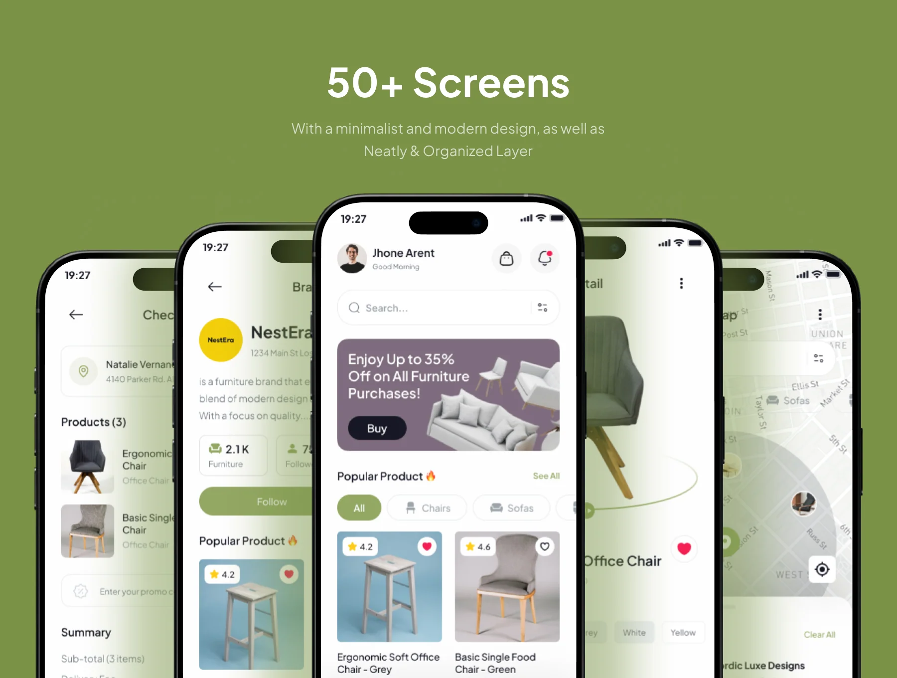 Decora - Furniture Mobile App UI Kit 3