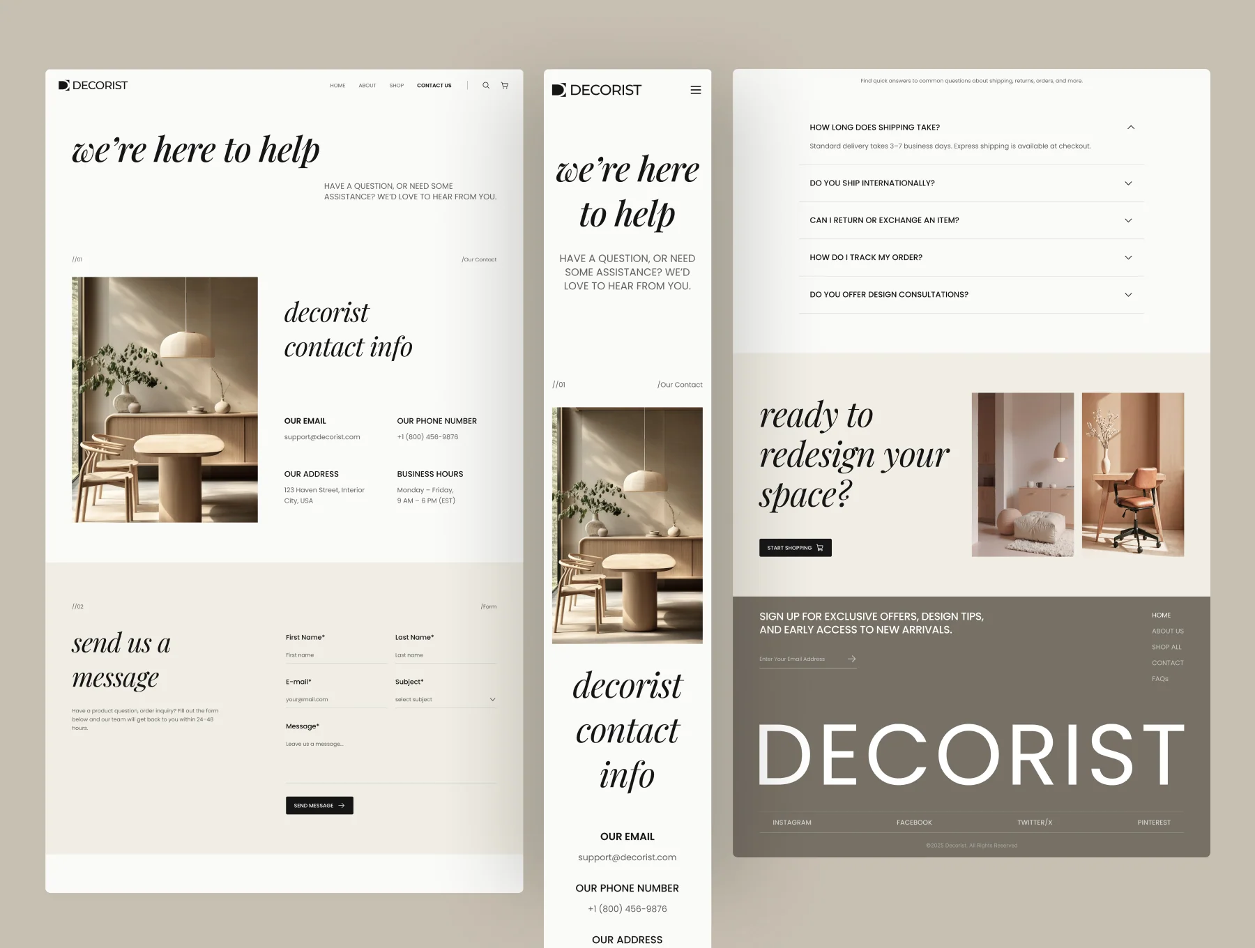 Decorist - Home Decor Website UI Figma Template 5