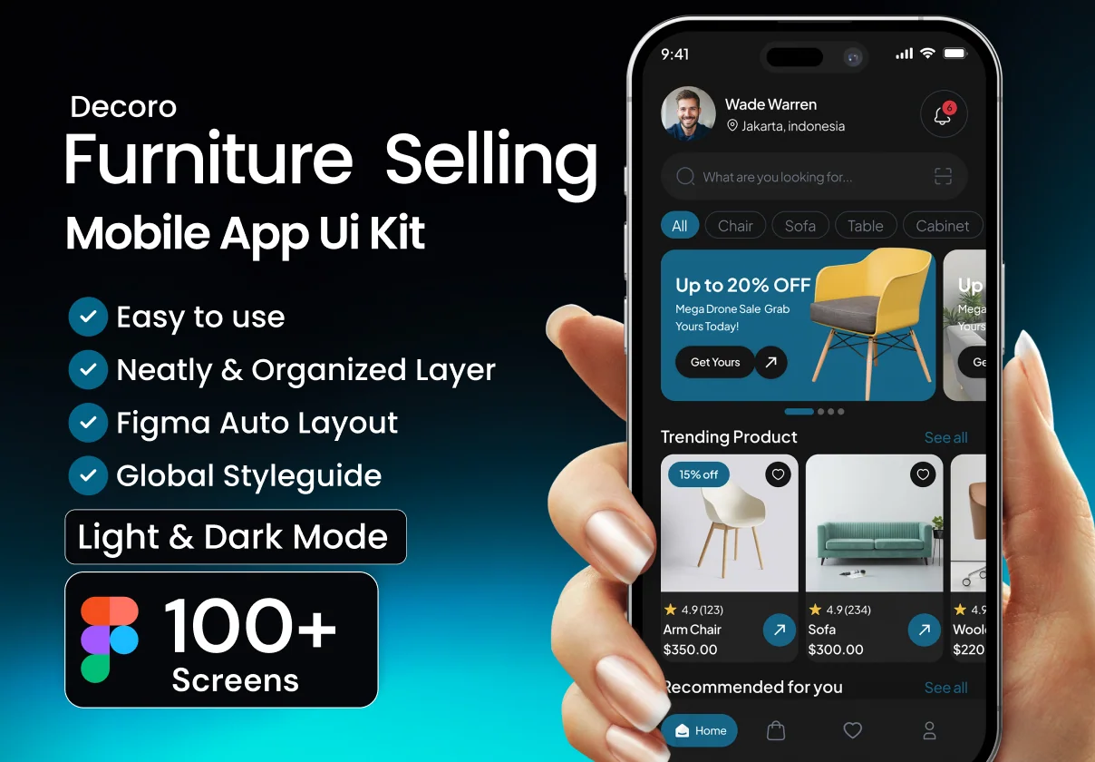 Decoro Furniture Store Mobile App UI Kit