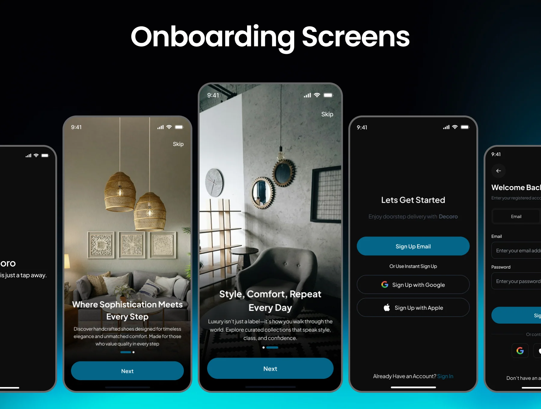 Decoro Furniture Store Mobile App  UI Kit 3