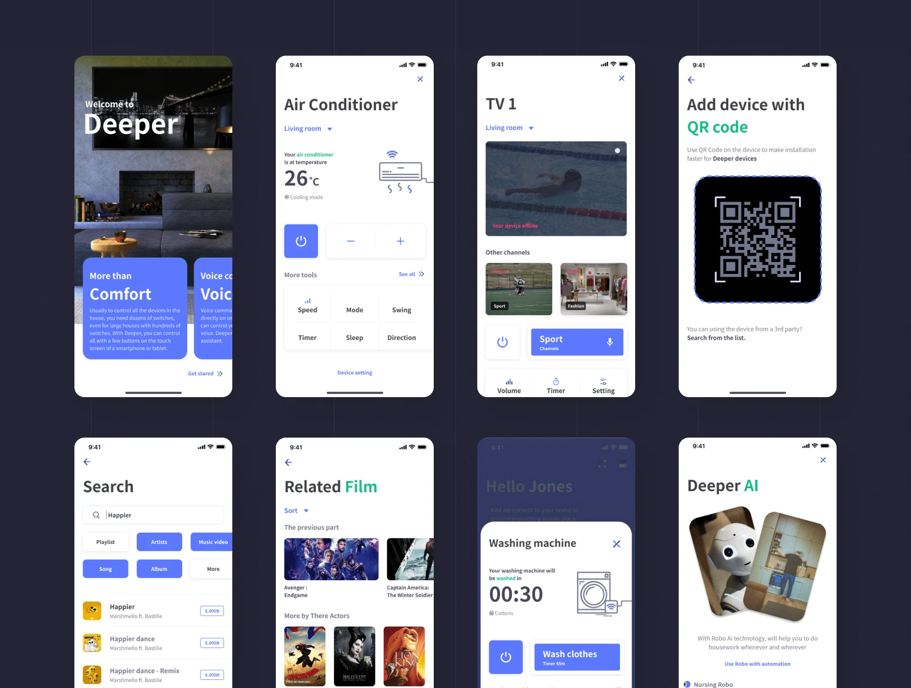 Deeper - Smart Home UI Kit 9